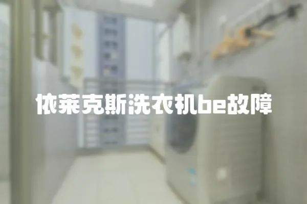 依萊克斯洗衣機be故障