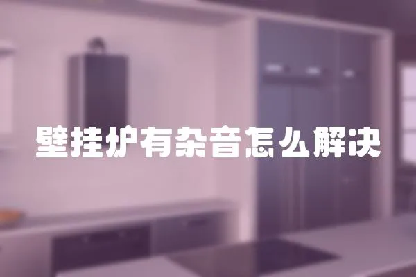 壁掛爐有雜音怎么解決