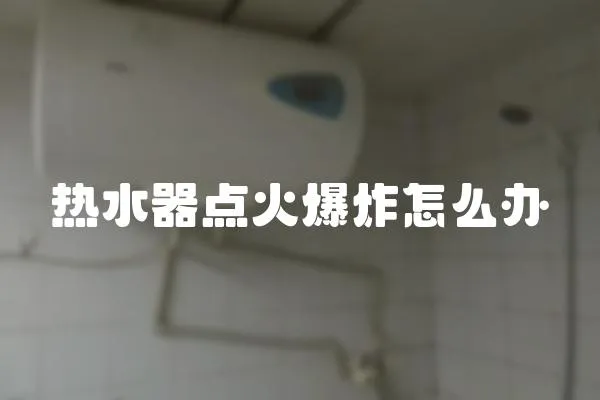 熱水器點(diǎn)火爆炸怎么辦