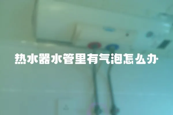 热水器水管里有气泡怎么办