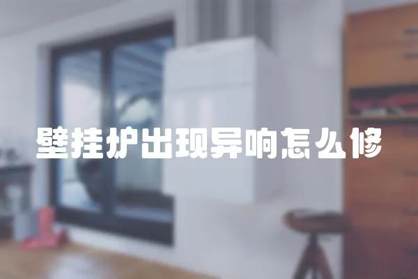 壁掛爐出現異響怎么修