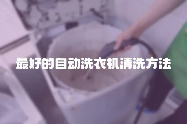 最好的自動(dòng)洗衣機(jī)清洗方法