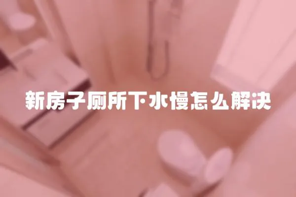 新房子廁所下水慢怎么解決