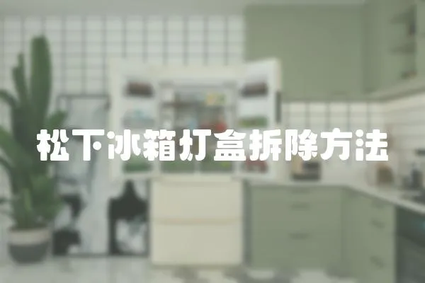 松下冰箱燈盒拆除方法