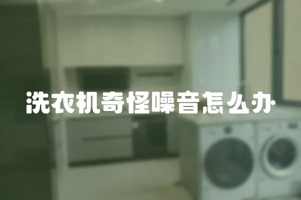 洗衣機奇怪噪音怎么辦
