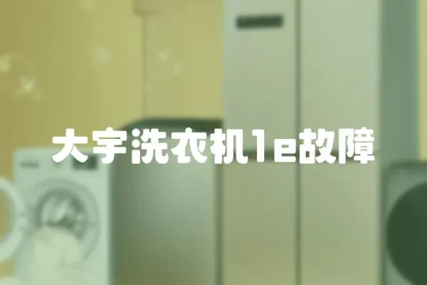 大宇洗衣機1e故障