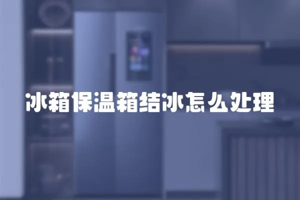冰箱保溫箱結冰怎么處理