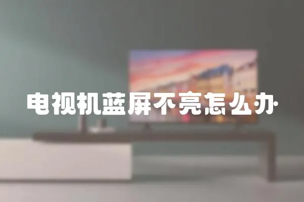 電視機藍屏不亮怎么辦