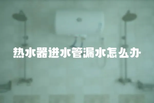 熱水器進水管漏水怎么辦