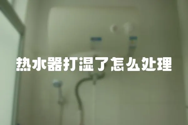 熱水器打濕了怎么處理