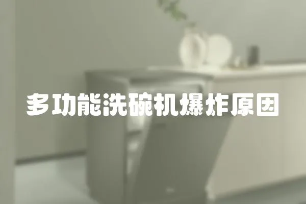 多功能洗碗機爆炸原因