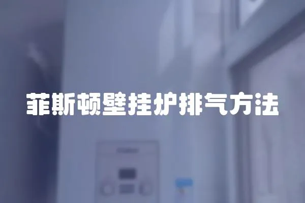 菲斯頓壁掛爐排氣方法