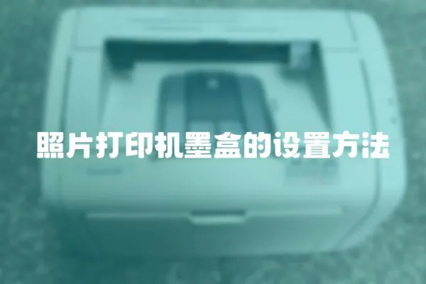 照片打印機墨盒的設置方法