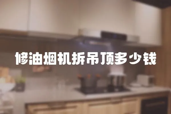 修油煙機(jī)拆吊頂多少錢