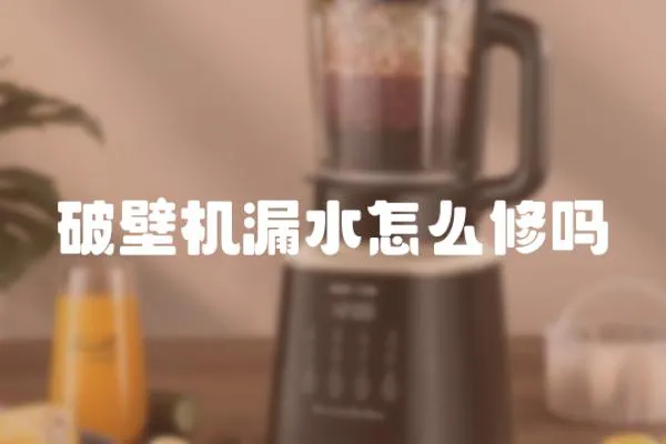 破壁機漏水怎么修嗎