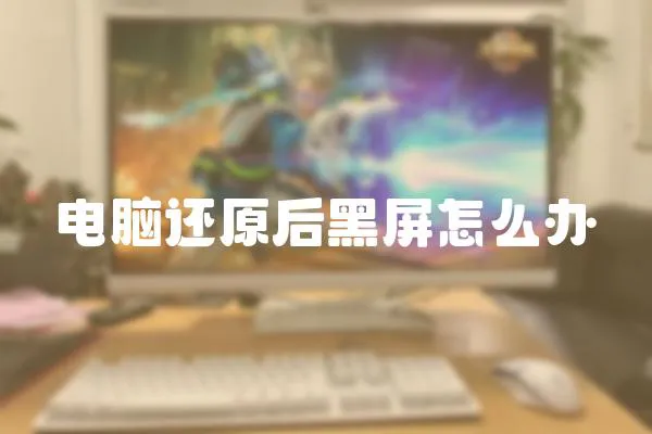 電腦還原后黑屏怎么辦