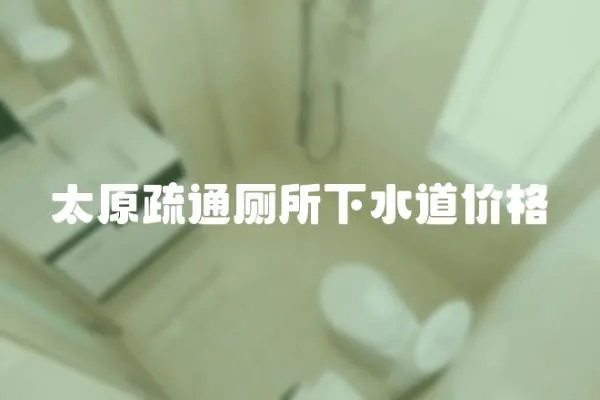 太原疏通廁所下水道價格