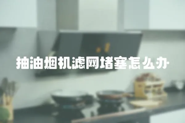 抽油煙機濾網(wǎng)堵塞怎么辦