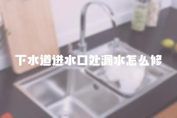 下水道進水口處漏水怎么修