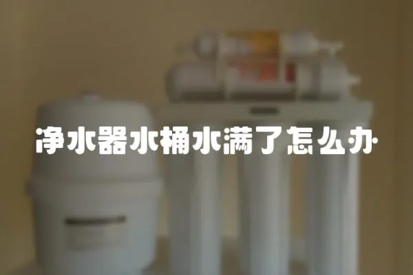 凈水器水桶水滿了怎么辦