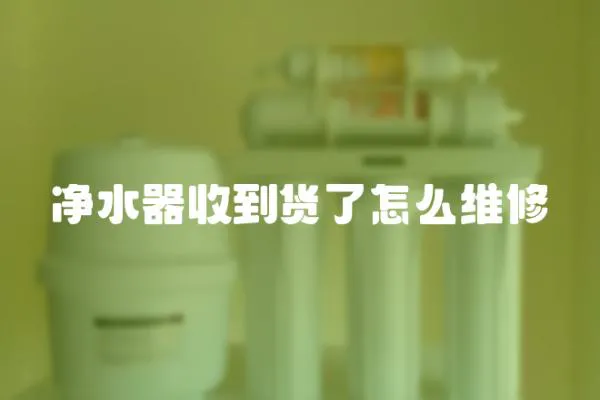 凈水器收到貨了怎么維修