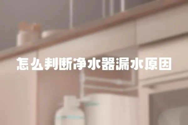 怎么判斷凈水器漏水原因