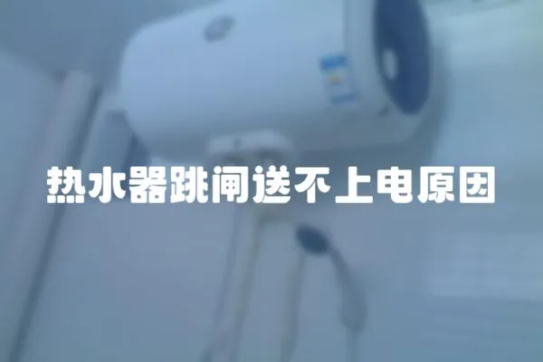 熱水器跳閘送不上電原因