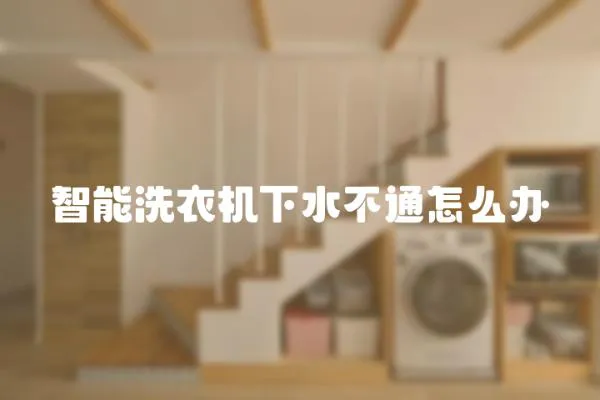 智能洗衣機下水不通怎么辦