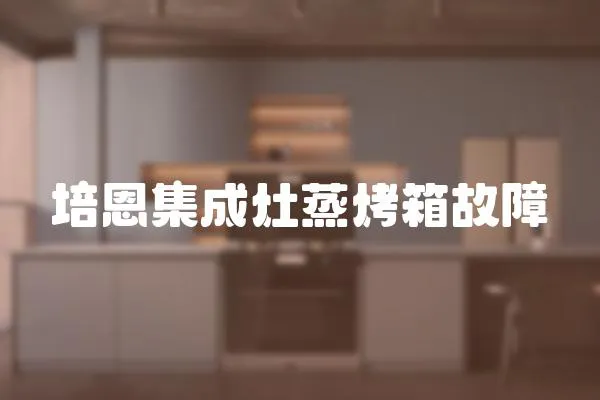培恩集成灶蒸烤箱故障