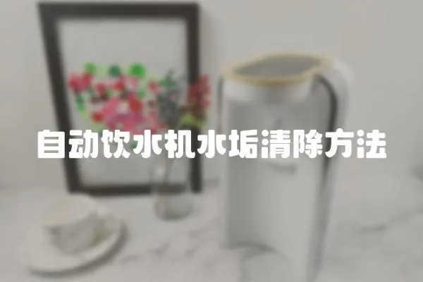 自動飲水機水垢清除方法