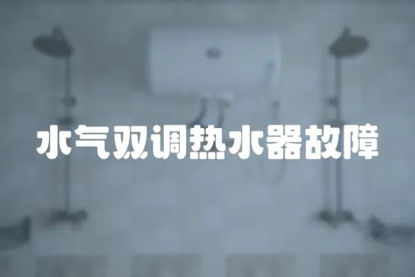水氣雙調熱水器故障