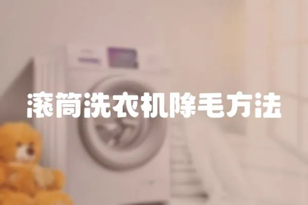 滾筒洗衣機除毛方法