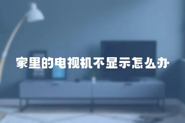 家里的電視機不顯示怎么辦