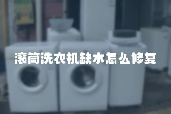 滾筒洗衣機缺水怎么修復