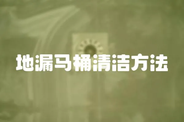 地漏馬桶清潔方法