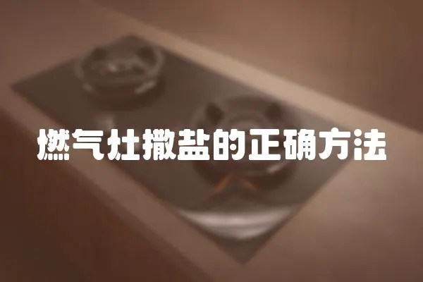 燃氣灶撒鹽的正確方法