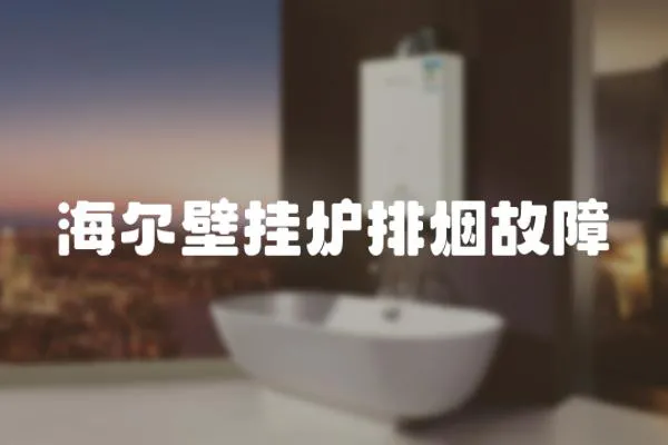 海爾壁掛爐排煙故障