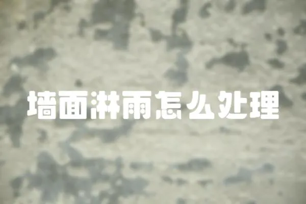 墻面淋雨怎么處理