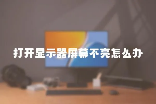 打開顯示器屏幕不亮怎么辦
