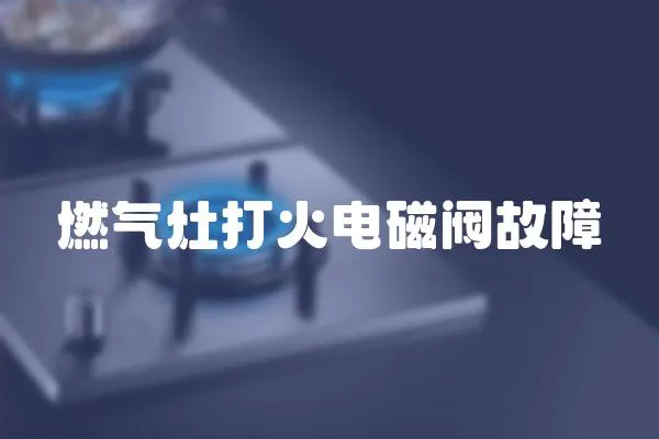 燃?xì)庠畲蚧痣姶砰y故障