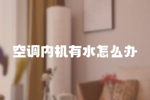 空調(diào)內(nèi)機(jī)有水怎么辦