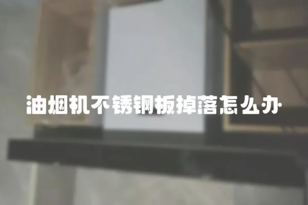油煙機不銹鋼板掉落怎么辦