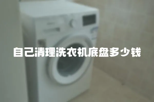 自己清理洗衣機底盤多少錢