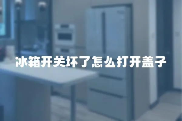 冰箱開關壞了怎么打開蓋子
