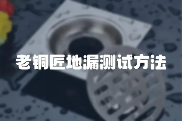 老銅匠地漏測試方法