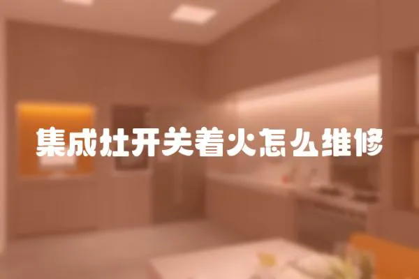 集成灶開關(guān)著火怎么維修
