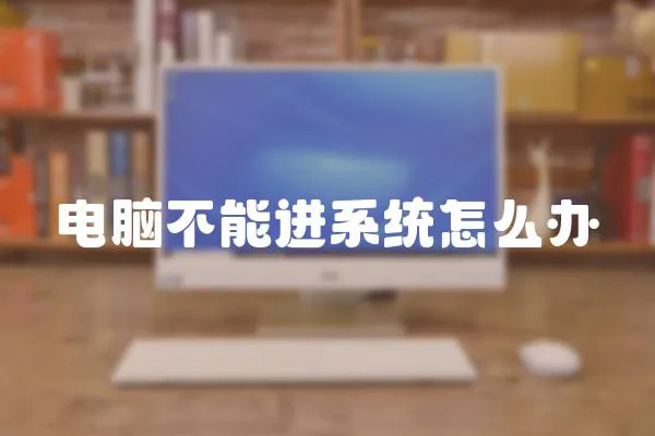 電腦不能進系統(tǒng)怎么辦