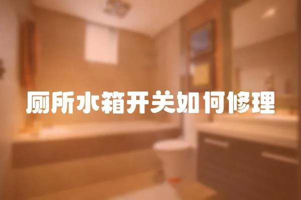 廁所水箱開關(guān)如何修理