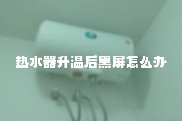 熱水器升溫后黑屏怎么辦