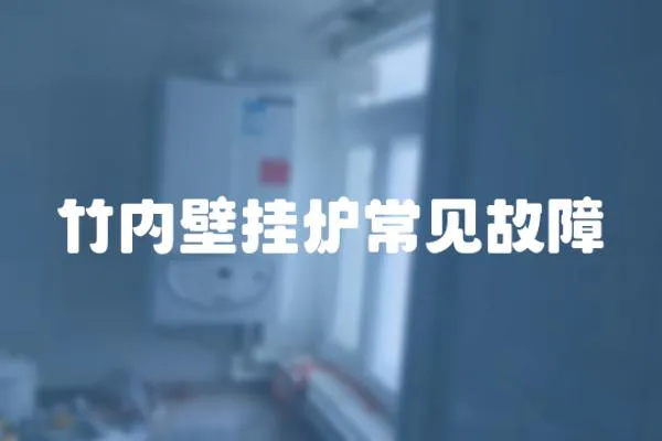 竹內壁掛爐常見故障